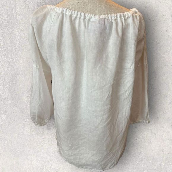 Women’s Johnny Was Linen Top Size Medium - Picture 7 of 11